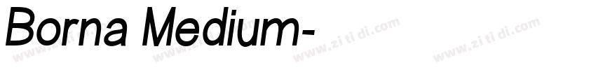 Borna Medium字体转换